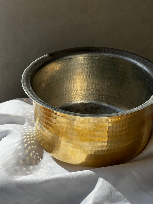 Brass Patila / Milk | Kalai Lining Inside: Safe & Non-Toxic 1 Litre