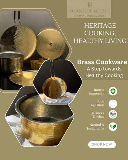 Brass Patila / Milk | Kalai Lining Inside: Safe & Non-Toxic