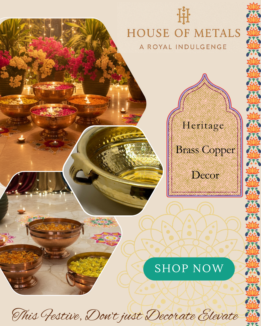 Pure Copper Ghangal: For Pooja & Decor