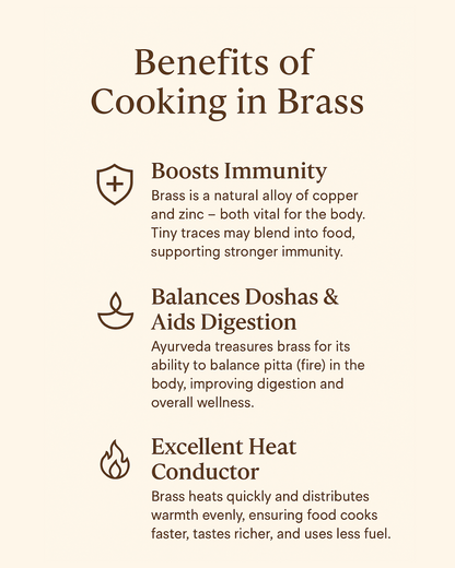 Brass Patila / Milk | Kalai Lining Inside: Safe & Non-Toxic